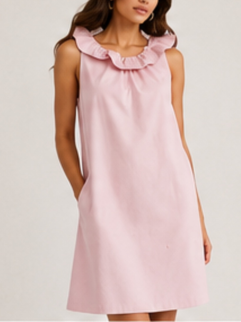 Trina Turk Pink Faux Leather Ruffled Neck Twin Falls Size Xs Msrp $358